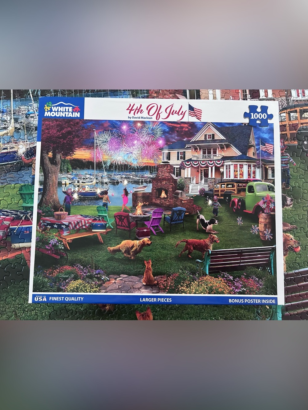 White Mountain Puzzle 4th Of July 1000 Piece Complete